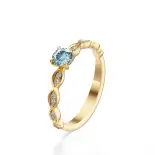 Pierścionek z akwamarynem i diamentami AJPZ_133 Pierścionek z akwamarynem i diamentami AJPZ_133